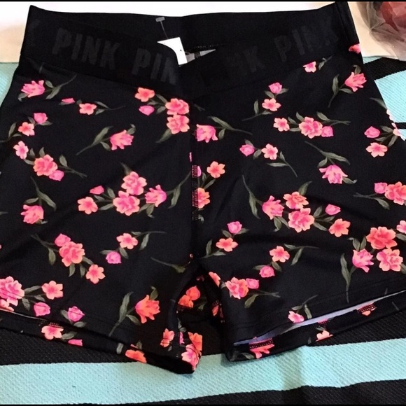 PINK Victoria's Secret Tops - NWT VS PINK Floral Marathon Bike Short M RARE